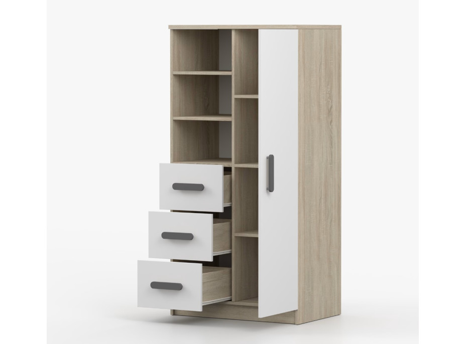 Regál SMYK - dub sonoma/bílý (více variant)