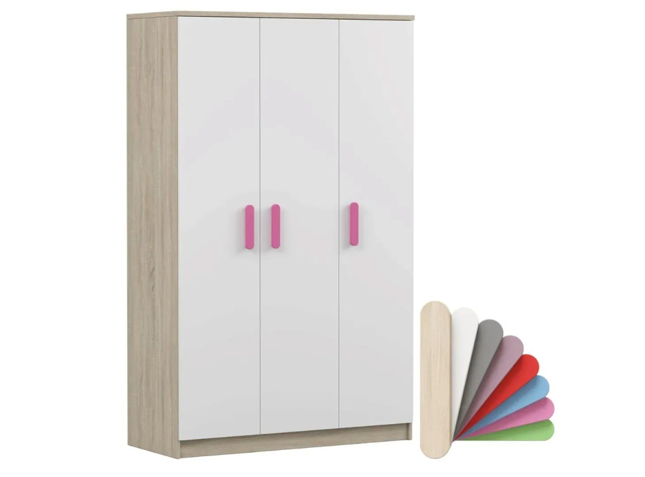 Šatní skříň SMYK 120 - dub sonoma/bílá (více variant)