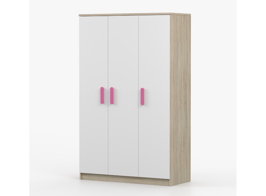 Šatní skříň SMYK 120 - dub sonoma/bílá (více variant)