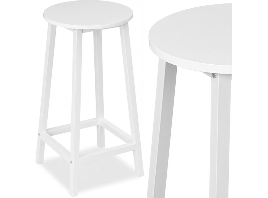 Kovová barová židle FLINT White - bílá