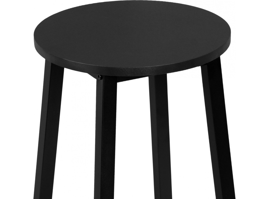 Kovová barová židle FLINT Black - černá