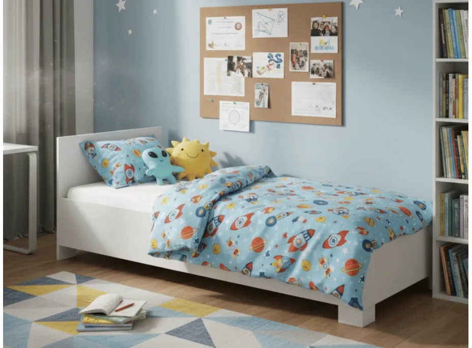 Postel ORVILLE 200x90 cm - bílá