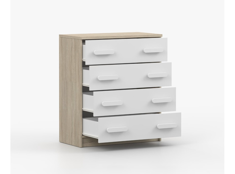 Komoda SMYK - dub sonoma/bílá (více variant)