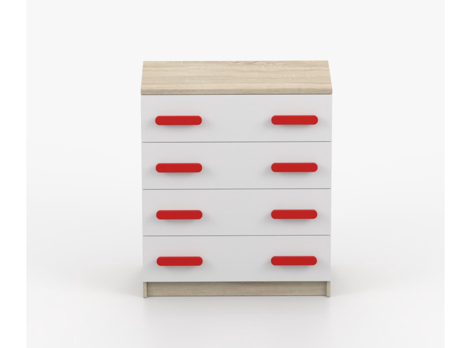 Komoda SMYK - dub sonoma/bílá (více variant)