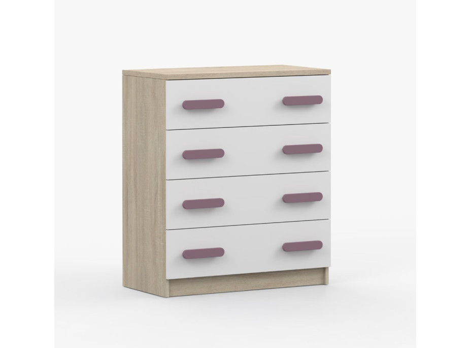 Komoda SMYK - dub sonoma/bílá (více variant)
