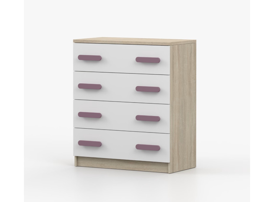 Komoda SMYK - dub sonoma/bílá (více variant)