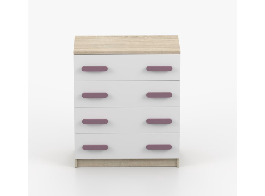Komoda SMYK - dub sonoma/bílá (více variant)
