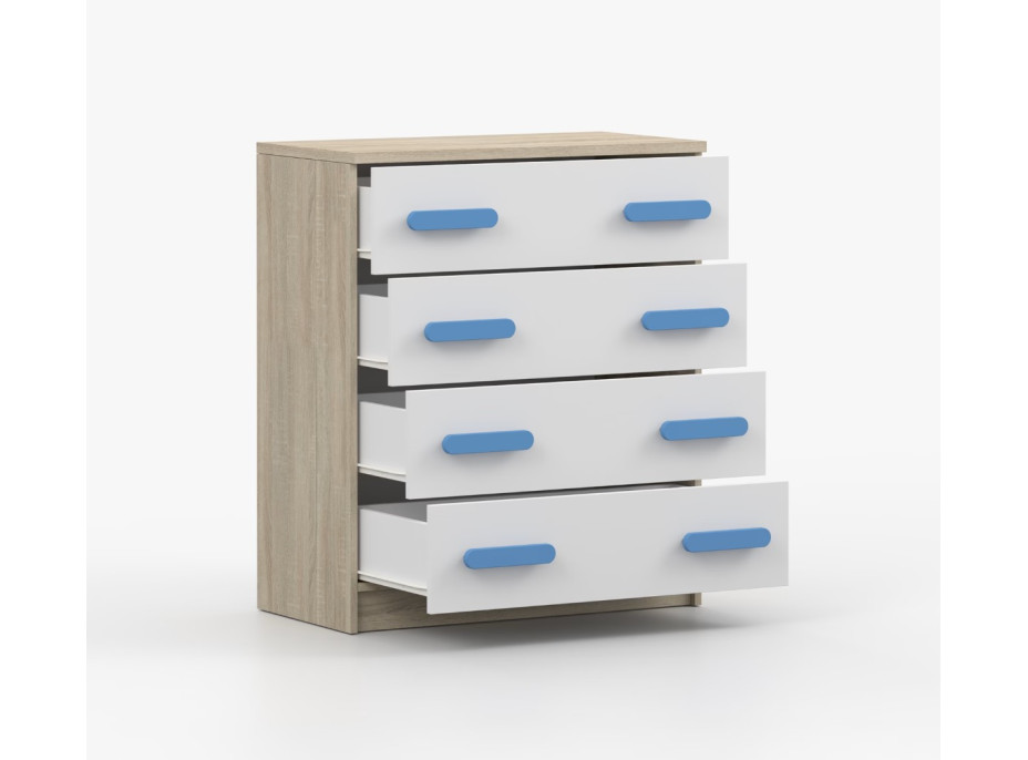 Komoda SMYK - dub sonoma/bílá (více variant)