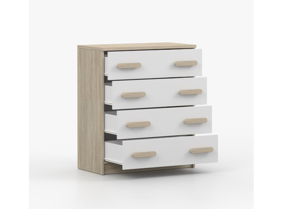 Komoda SMYK - dub sonoma/bílá (více variant)