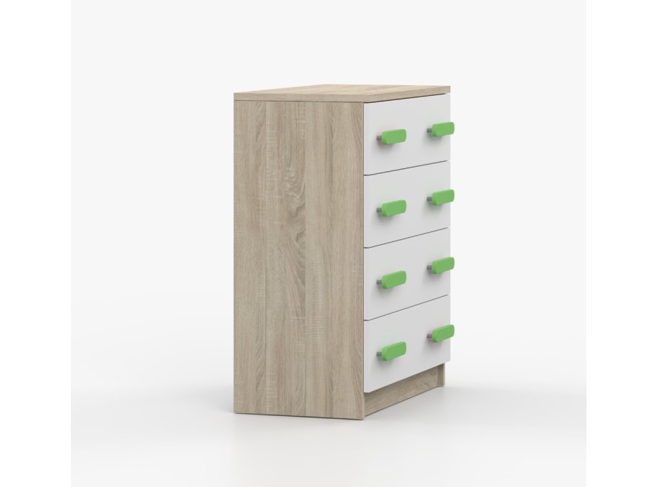 Komoda SMYK - dub sonoma/bílá (více variant)