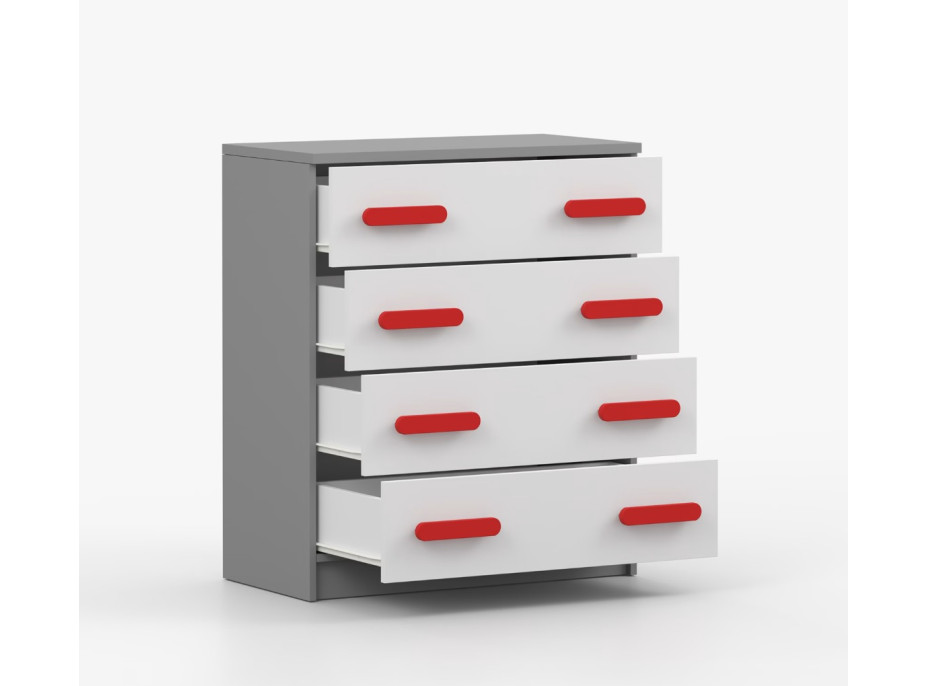 Komoda SMYK - šedá/bílá (více variant)