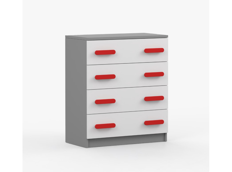 Komoda SMYK - šedá/bílá (více variant)