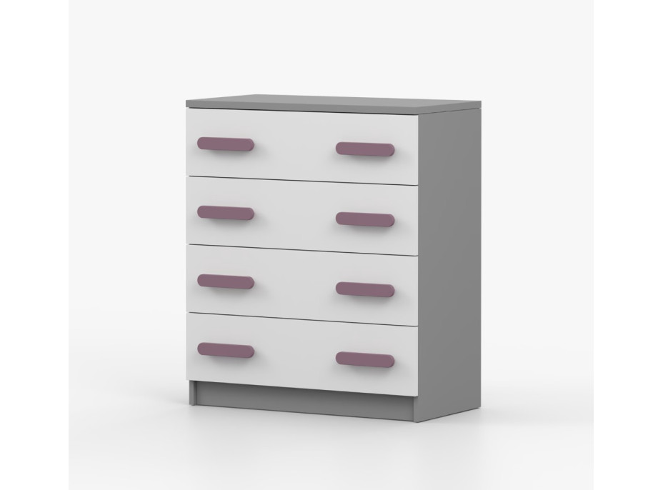 Komoda SMYK - šedá/bílá (více variant)