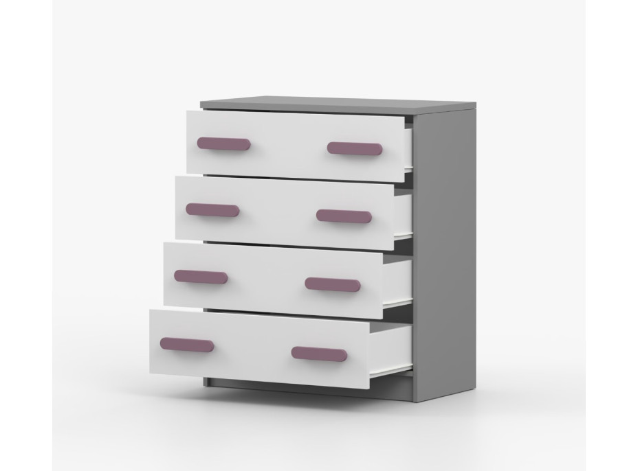 Komoda SMYK - šedá/bílá (více variant)