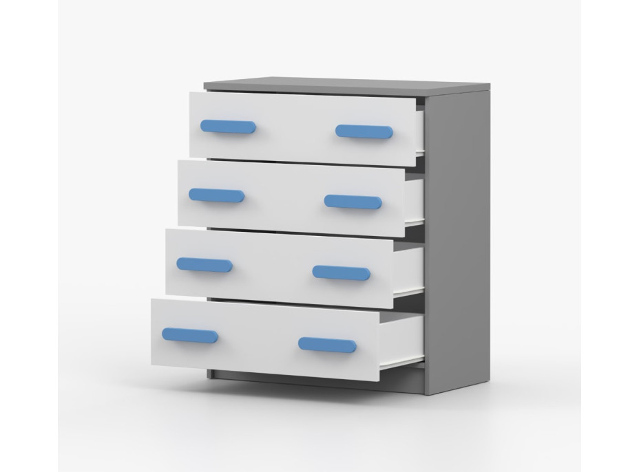 Komoda SMYK - šedá/bílá (více variant)