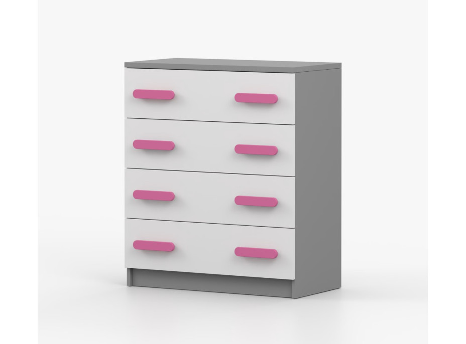 Komoda SMYK - šedá/bílá (více variant)
