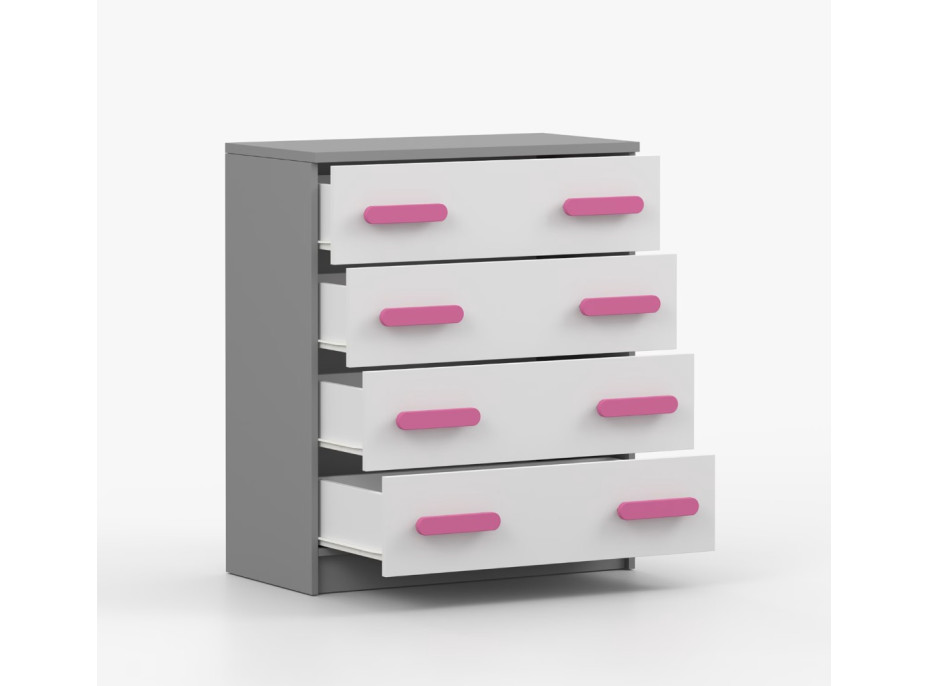 Komoda SMYK - šedá/bílá (více variant)