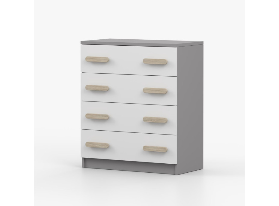 Komoda SMYK - šedá/bílá (více variant)