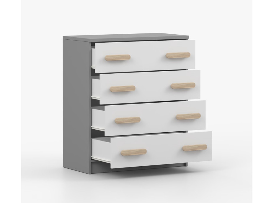 Komoda SMYK - šedá/bílá (více variant)