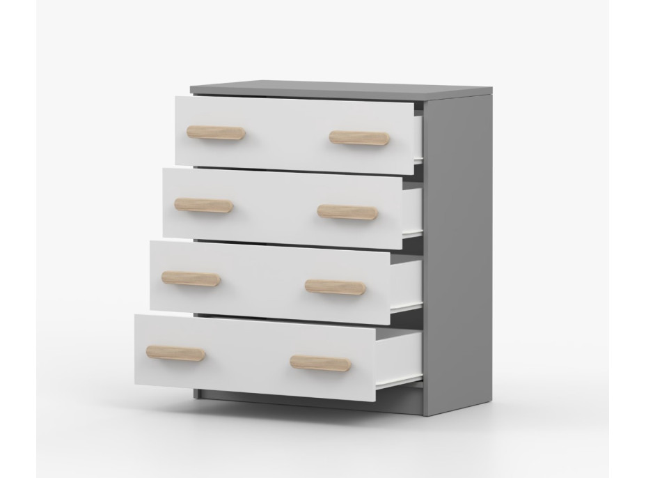 Komoda SMYK - šedá/bílá (více variant)
