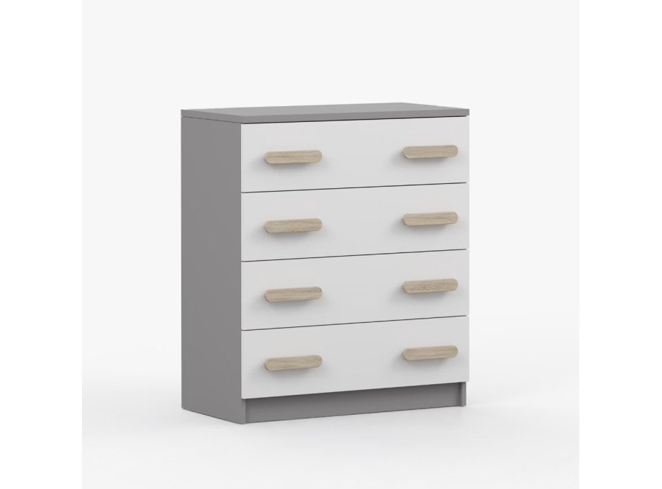 Komoda SMYK - šedá/bílá (více variant)