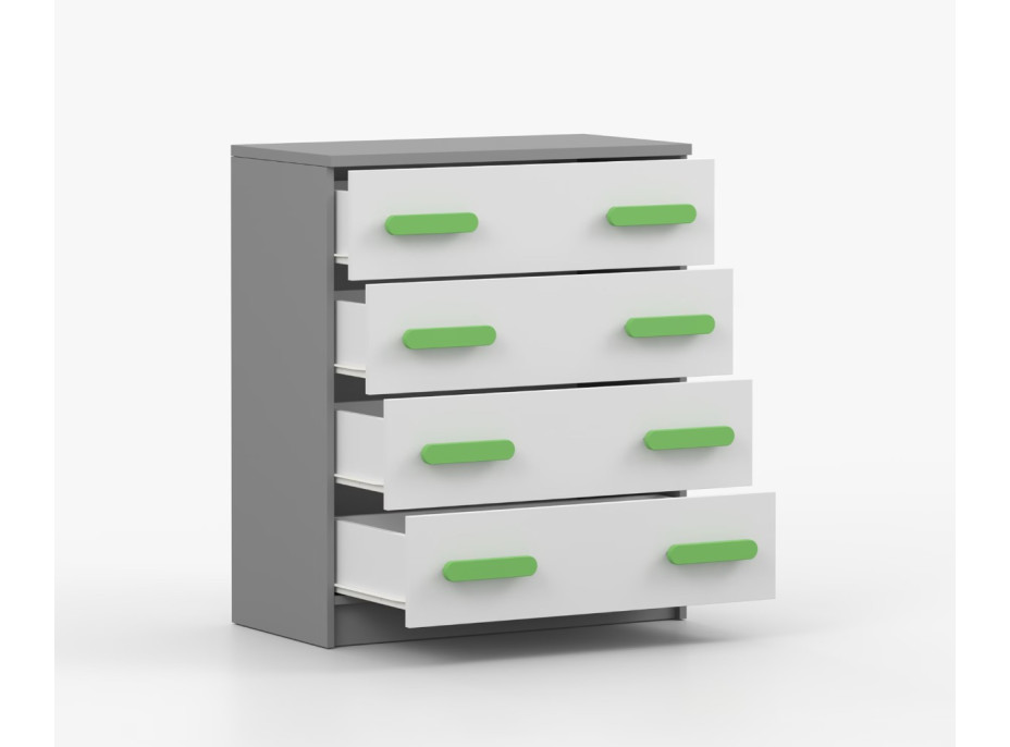 Komoda SMYK - šedá/bílá (více variant)