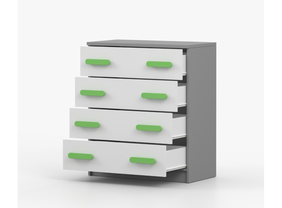 Komoda SMYK - šedá/bílá (více variant)