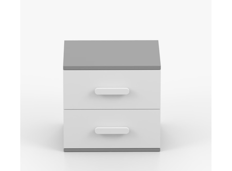 Noční stolek SMYK - šedý/bílý (více variant)