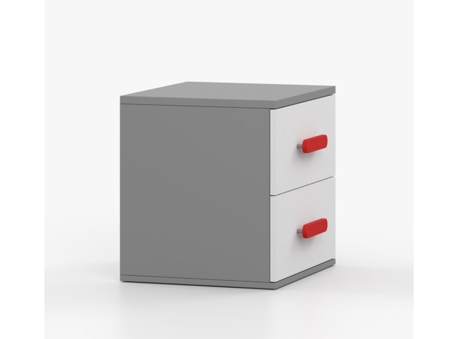 Noční stolek SMYK - šedý/bílý (více variant)