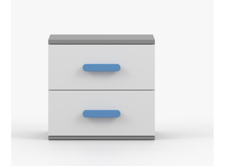 Noční stolek SMYK - šedý/bílý (více variant)