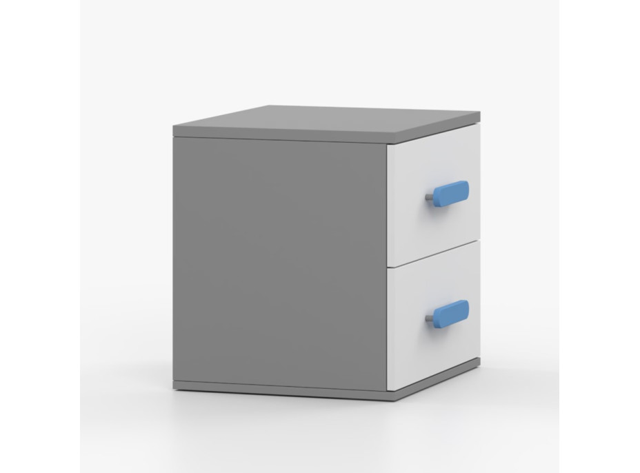 Noční stolek SMYK - šedý/bílý (více variant)