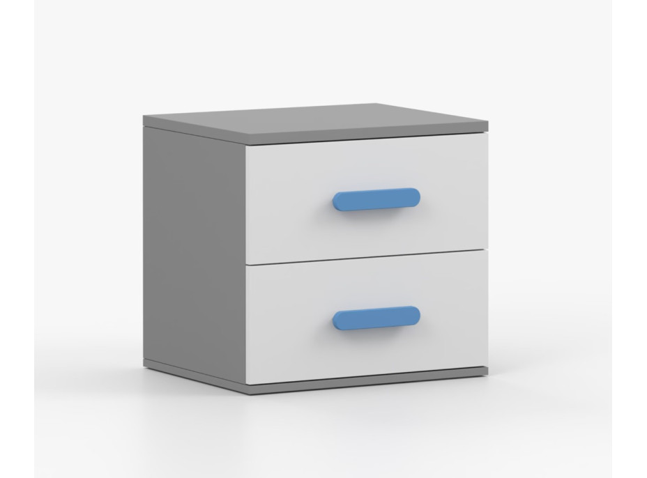 Noční stolek SMYK - šedý/bílý (více variant)
