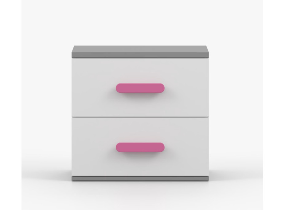 Noční stolek SMYK - šedý/bílý (více variant)