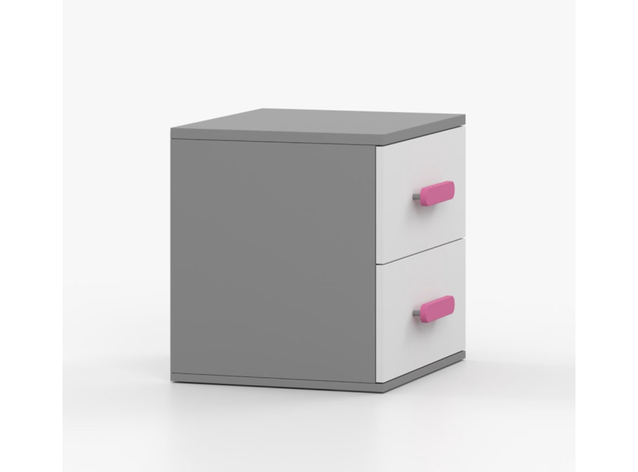 Noční stolek SMYK - šedý/bílý (více variant)