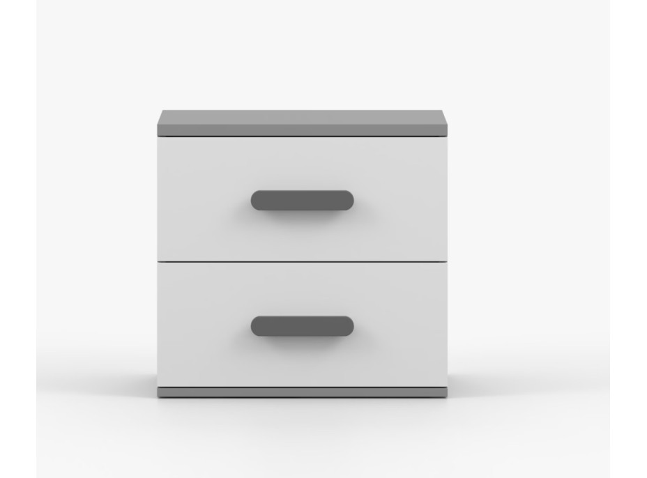 Noční stolek SMYK - šedý/bílý (více variant)