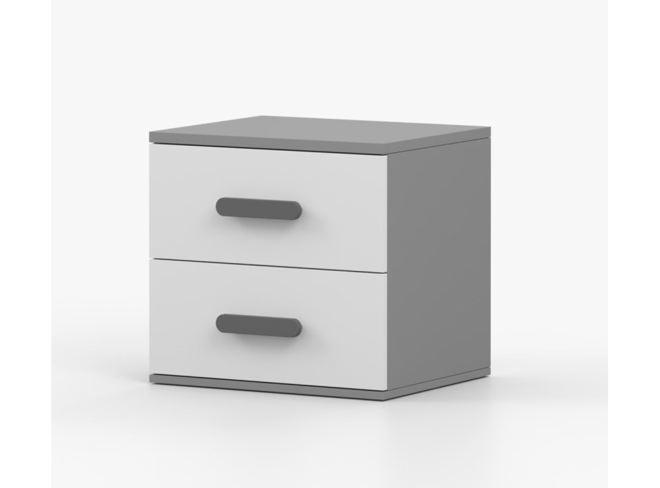 Noční stolek SMYK - šedý/bílý (více variant)