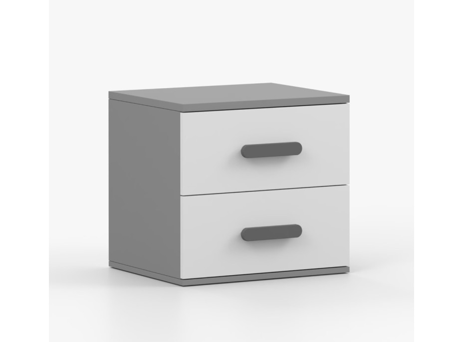 Noční stolek SMYK - šedý/bílý (více variant)