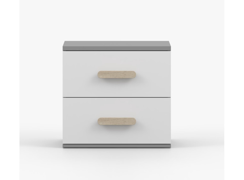 Noční stolek SMYK - šedý/bílý (více variant)