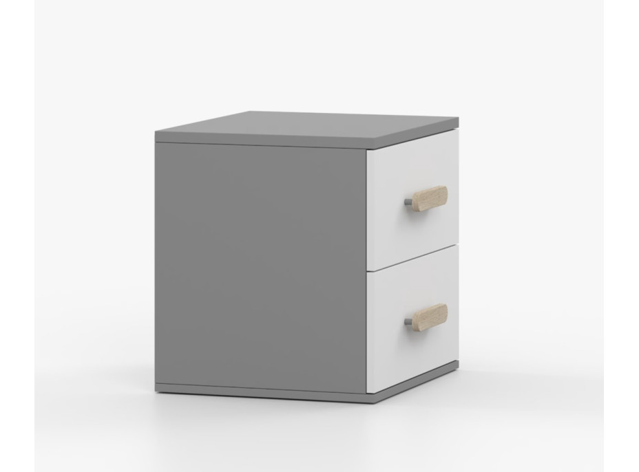 Noční stolek SMYK - šedý/bílý (více variant)
