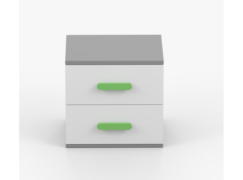 Noční stolek SMYK - šedý/bílý (více variant)