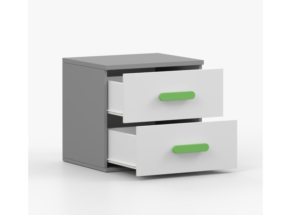 Noční stolek SMYK - šedý/bílý (více variant)