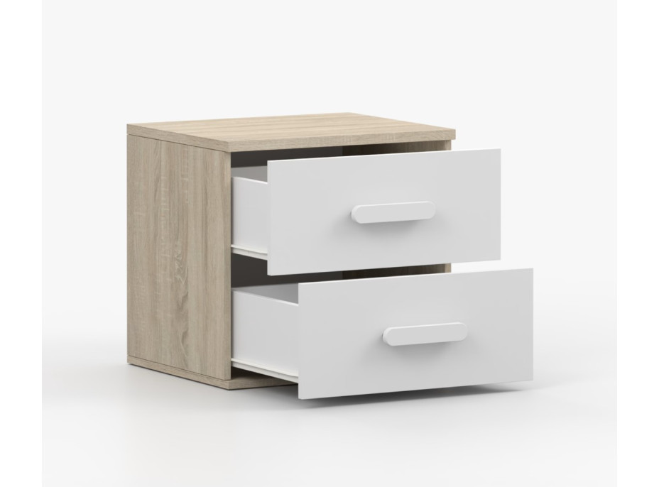 Noční stolek SMYK - dub sonoma/bílý (více variant)