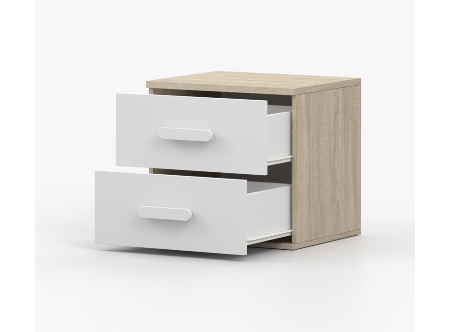 Noční stolek SMYK - dub sonoma/bílý (více variant)