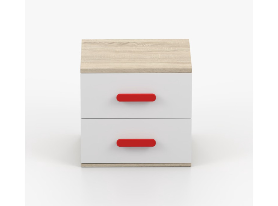Noční stolek SMYK - dub sonoma/bílý (více variant)