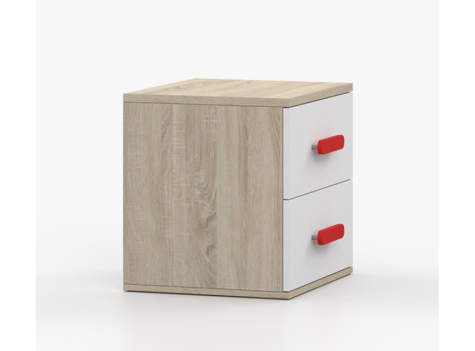 Noční stolek SMYK - dub sonoma/bílý (více variant)