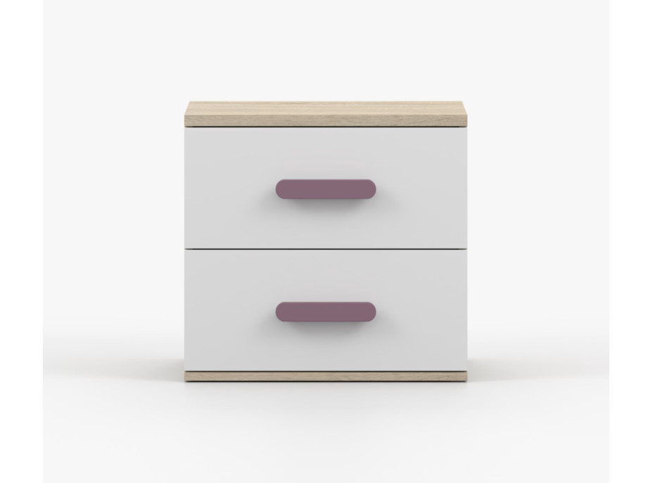 Noční stolek SMYK - dub sonoma/bílý (více variant)