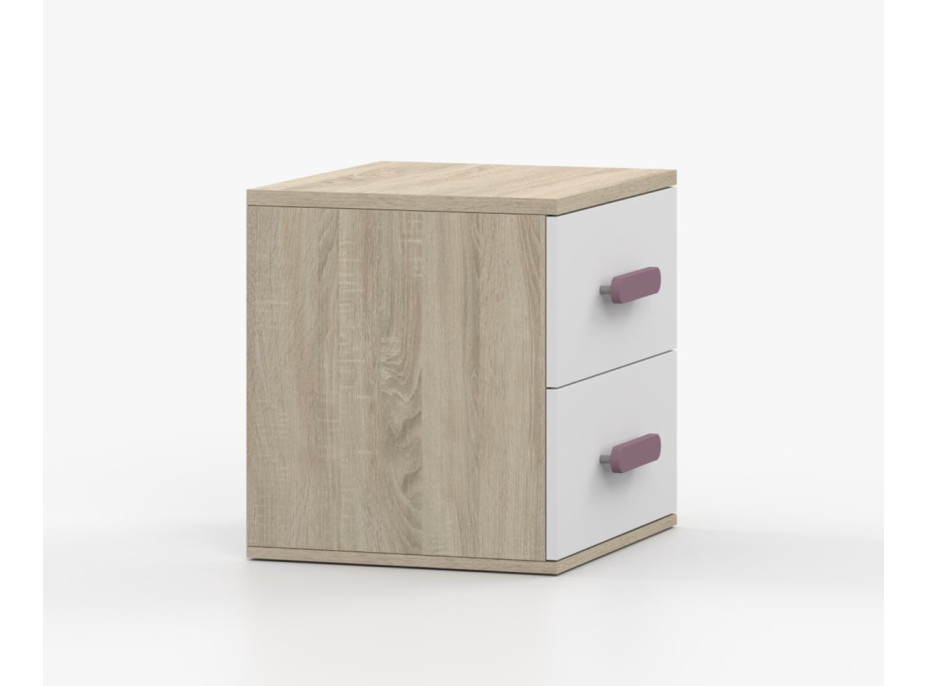 Noční stolek SMYK - dub sonoma/bílý (více variant)