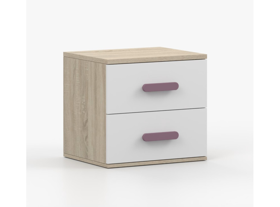 Noční stolek SMYK - dub sonoma/bílý (více variant)