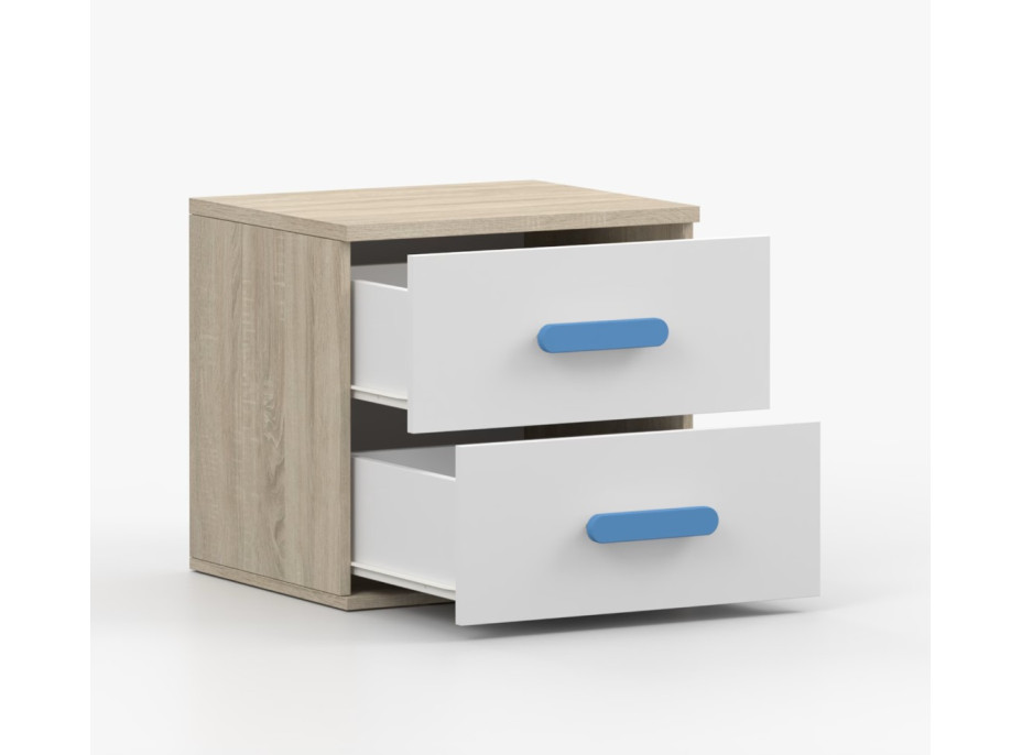 Noční stolek SMYK - dub sonoma/bílý (více variant)