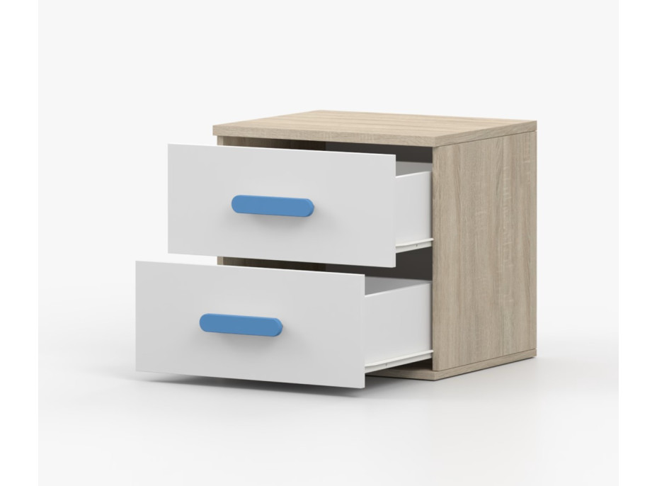 Noční stolek SMYK - dub sonoma/bílý (více variant)
